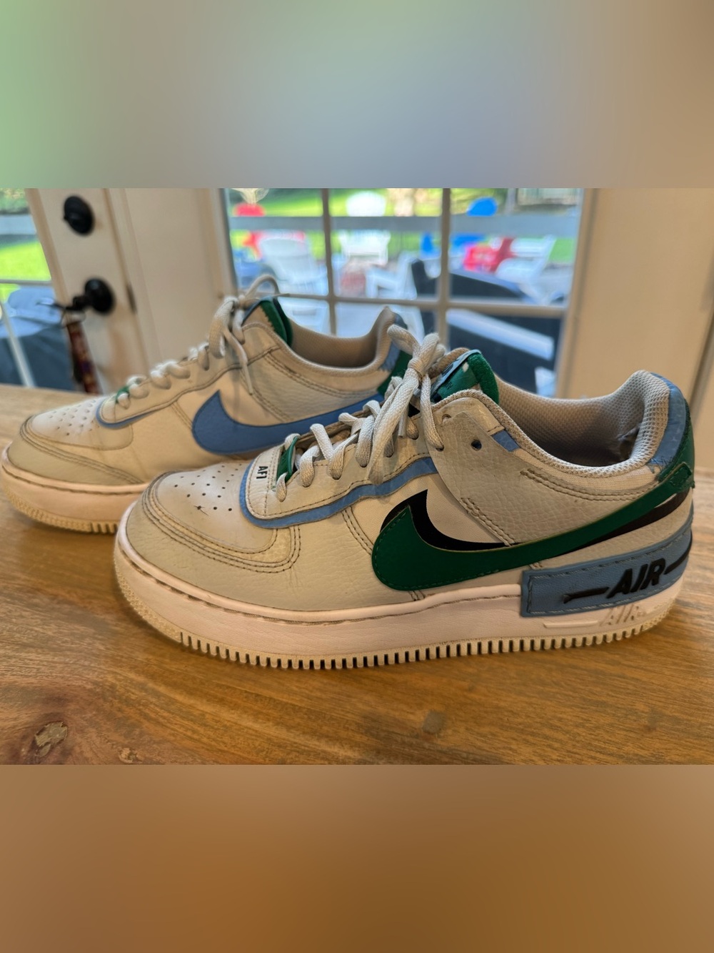 Nike Air Force 1 Shadow Women’s 8.5 — Malachite Green/Blue